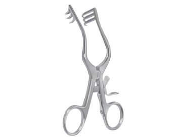 WEITLANER-WULISTEIN AUTOMATIC RETRACTOR CURVED 3X3 TEETH SHARP 16CM